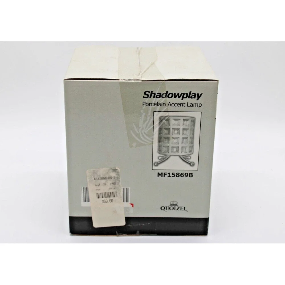 NOS Quoizel Shadowplay Porcelain Accent Lamp NEW in box, 5.5